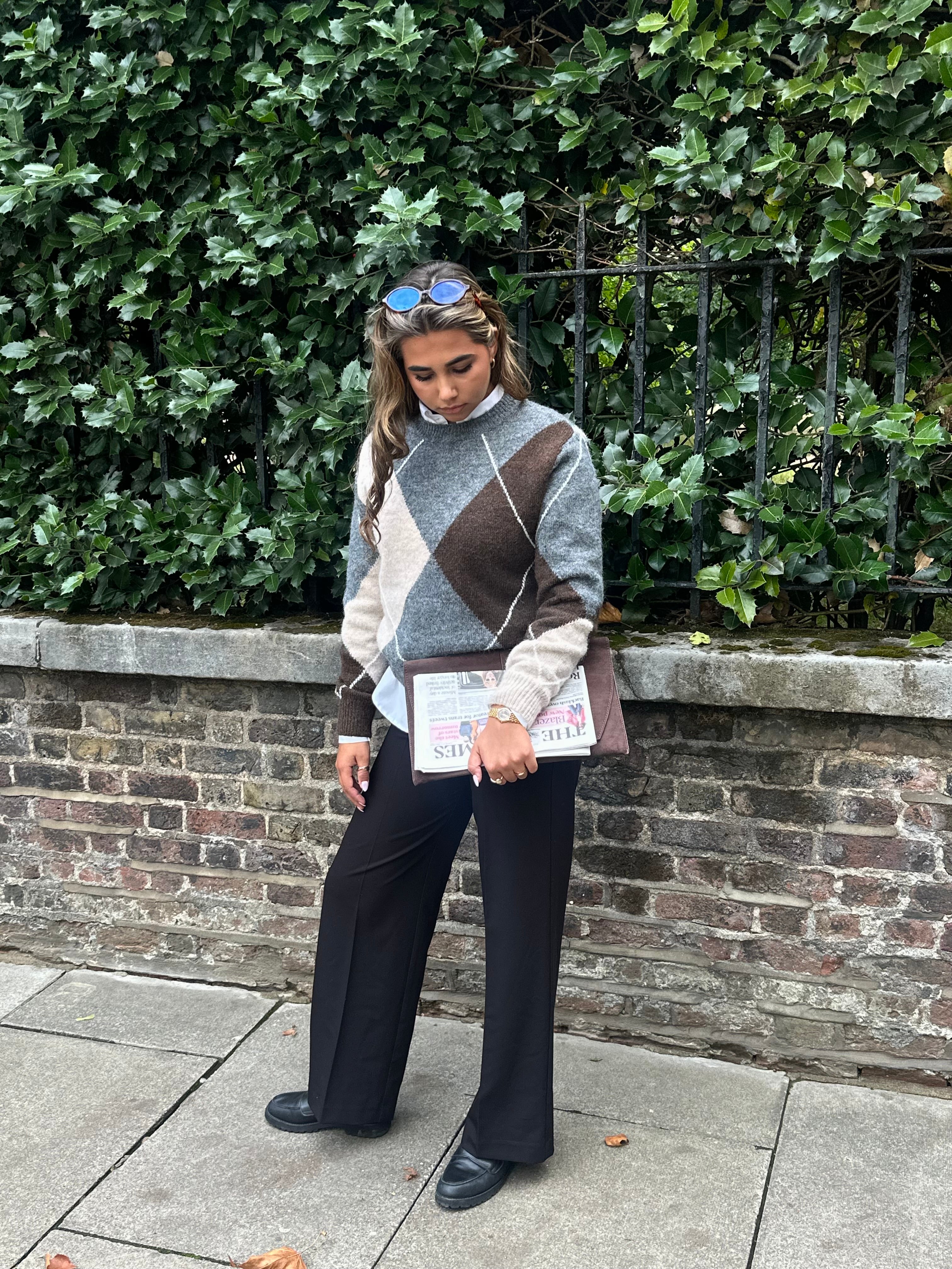 AWRINA Pullover - Medium Grey Melange